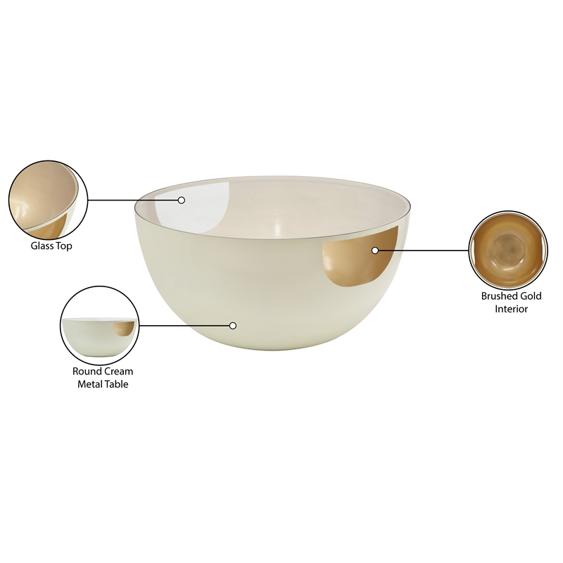 Meridian Furniture Doma Cream / Gold Coffee Table