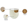 Meridian Furniture Doma Cream / Gold End Table