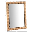 Meridian Furniture Aubrey Bleached Natural Oak Mirror