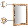 Meridian Furniture Aubrey Bleached Natural Oak Mirror