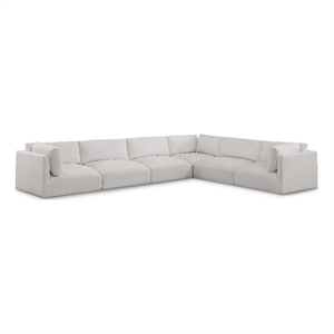 Meridian Furniture Ease Cream Fabric Modular Sectional