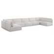 Meridian Furniture Ease Cream Fabric Modular Sectional