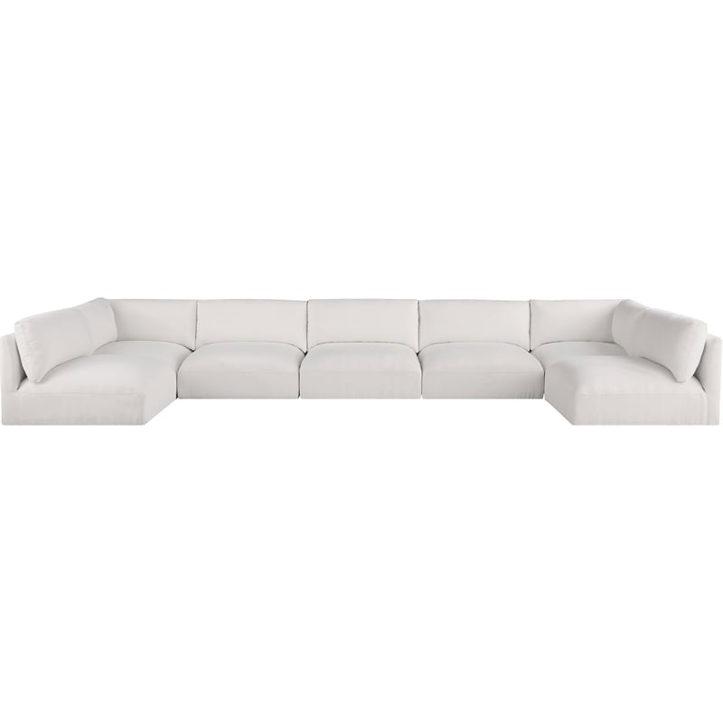 Meridian Furniture Ease Cream Fabric Modular Sectional