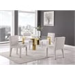 Meridian Furniture Casper Gold Stainless Steel and Acrylic Dining  / Game Table
