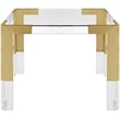Meridian Furniture Casper Gold Stainless Steel and Acrylic Dining  / Game Table