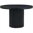 Meridian Furniture Belinda Round Black Solid Wood and Oak Veneer Dining Table