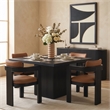 Meridian Furniture Belinda Square Black Solid Wood and Oak Veneer Dining Table