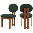 Meridian Furniture Napa Green Boucle Fabric Dining Chair (Set of 2)