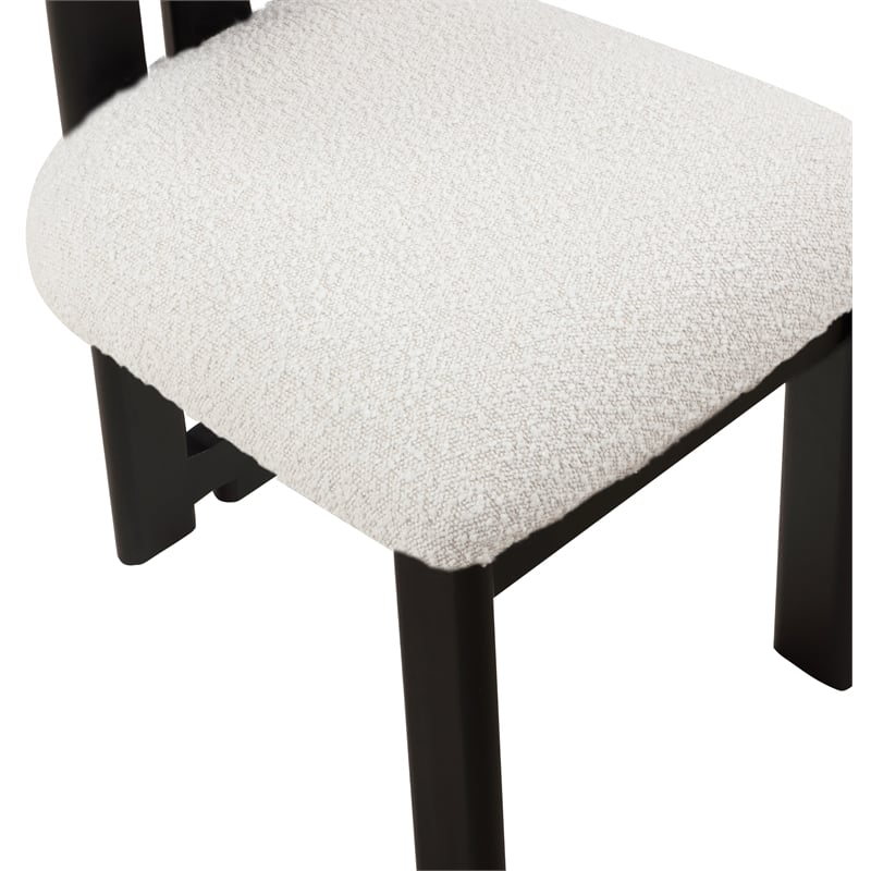 Meridian Furniture Napa Cream Boucle Fabric Dining Chair (Set of 2)