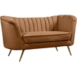 Meridian Furniture Margo Saddle Velvet Loveseat