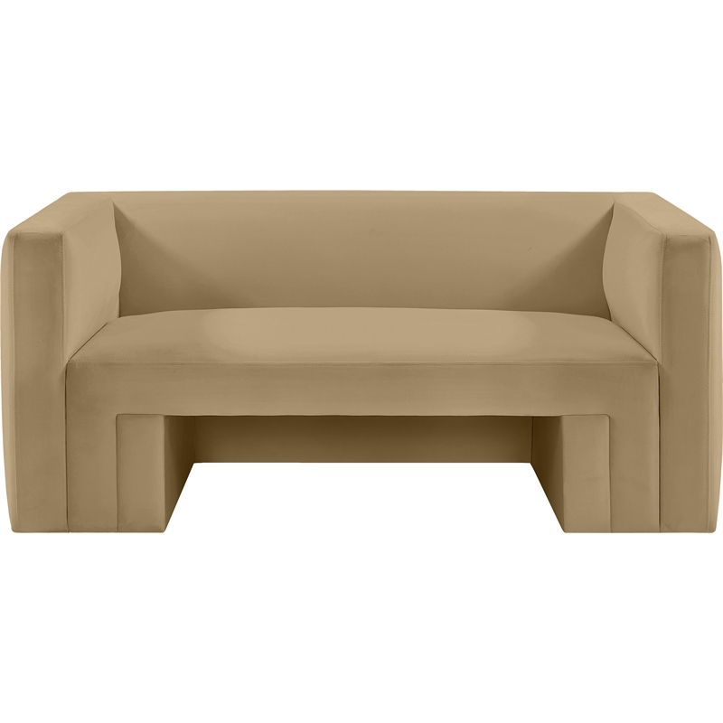 Meridian Furniture Henson Camel Velvet Loveseat