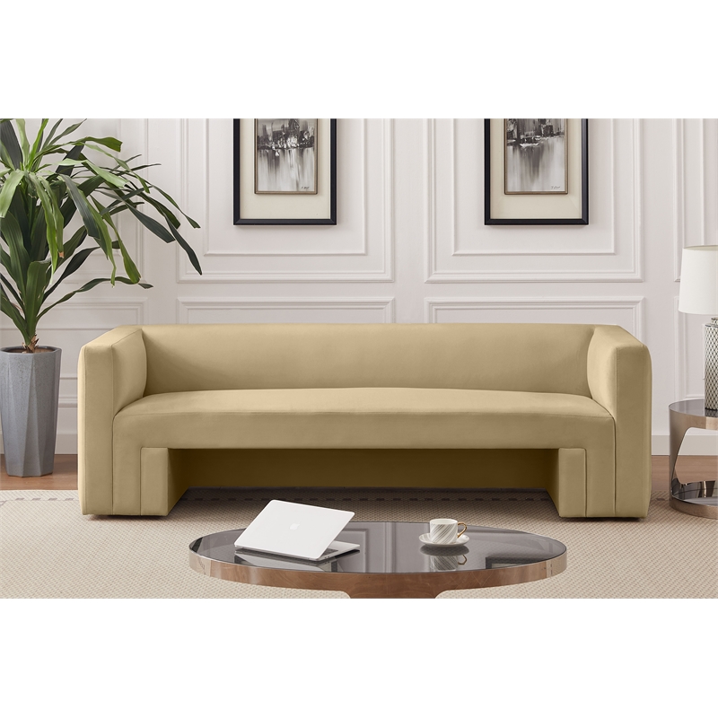 Meridian Furniture Henson Camel Velvet Sofa