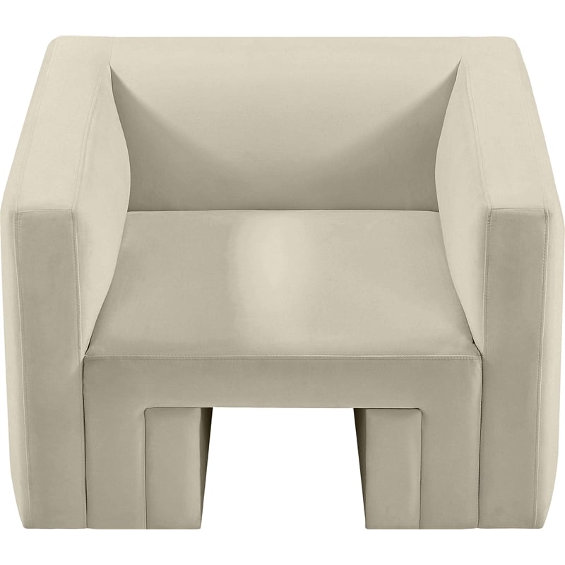 Meridian Furniture Henson Cream Velvet Chair