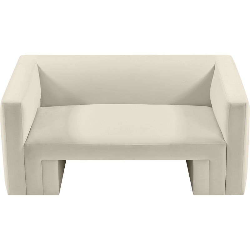 Meridian Furniture Henson Cream Velvet Loveseat