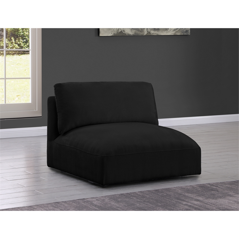 Meridian Furniture Ease Black Fabric Armless