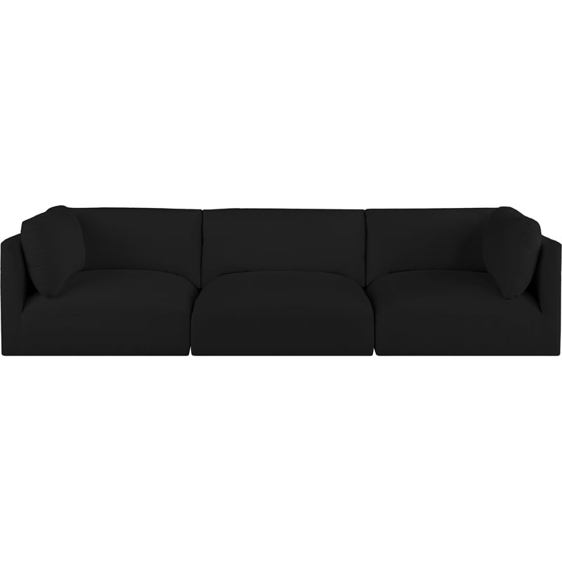 Meridian Furniture Ease Black Fabric Modular Sofa