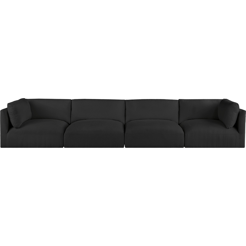 Meridian Furniture Ease Black Fabric Modular Sofa