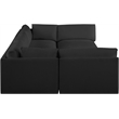 Meridian Furniture Ease Black Fabric Modular Sectional