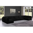 Meridian Furniture Ease Black Fabric Modular Sectional