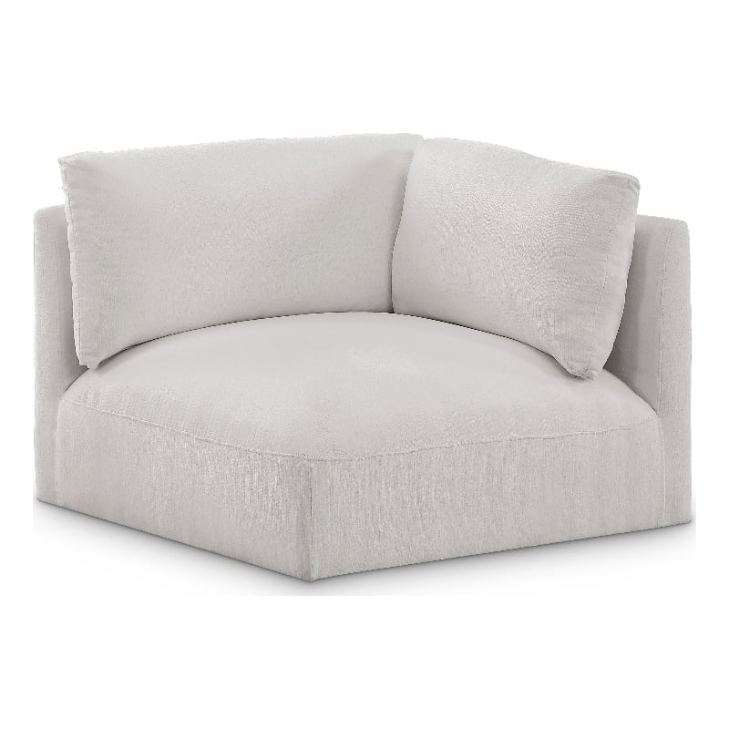 Meridian Furniture Ease Cream Fabric Corner