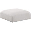 Meridian Furniture Ease Cream Fabric Ottoman