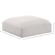 Meridian Furniture Ease Cream Fabric Ottoman