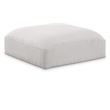 Meridian Furniture Ease Cream Fabric Ottoman