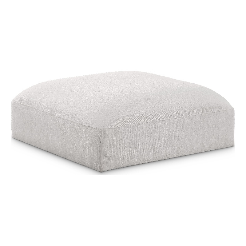 Meridian Furniture Ease Cream Fabric Ottoman