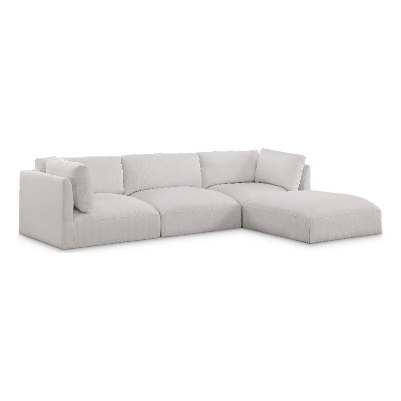 Meridian Furniture Ease Cream Fabric Modular Sectional