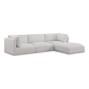 Meridian Furniture Ease Cream Fabric Modular Sectional