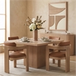 Meridian Furniture Belinda Square Natural Solid Wood and Oak Veneer Dining Table