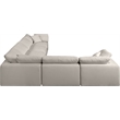 Meridian Furniture Comfy Beige Linen Textured Fabric 6-Pc. Modular Sectional