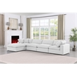 Meridian Furniture Comfy White Linen Textured Fabric 5-Pc. Modular Sectional