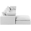 Meridian Furniture Comfy White Linen Textured Fabric 5-Pc. Modular Sectional