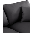 Meridian Furniture Comfy Black Vegan Leather 3-Pc. Modular Sofa