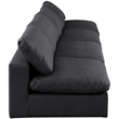 Meridian Furniture Comfy Black Vegan Leather 4-Pc. Modular Sofa