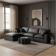 Meridian Furniture Comfy Black Vegan Leather 4-Pc. Modular Sectional