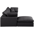 Meridian Furniture Comfy Black Vegan Leather 4-Pc. Modular Sectional
