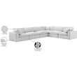 Meridian Furniture Comfy Cream Velvet 6-Pc. Modular Sectional