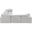 Meridian Furniture Comfy Cream Velvet 6-Pc. Modular Sectional