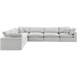 Meridian Furniture Comfy Cream Velvet 6-Pc. Modular Sectional