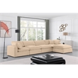 Meridian Furniture Comfy Beige Velvet 5-Pc. Modular Sectional