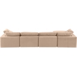 Meridian Furniture Comfy Beige Velvet 5-Pc. Modular Sectional