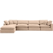 Meridian Furniture Comfy Beige Velvet 5-Pc. Modular Sectional