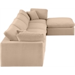 Meridian Furniture Comfy Beige Velvet 5-Pc. Modular Sectional