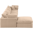 Meridian Furniture Comfy Beige Velvet 5-Pc. Modular Sectional