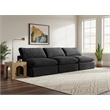 Meridian Furniture Comfy Black Velvet 3-Pc. Modular Sofa