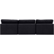 Meridian Furniture Comfy Black Velvet 3-Pc. Modular Sofa
