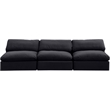 Meridian Furniture Comfy Black Velvet 3-Pc. Modular Sofa