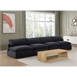 Meridian Furniture Comfy Black Velvet 4-Pc. Modular Sofa